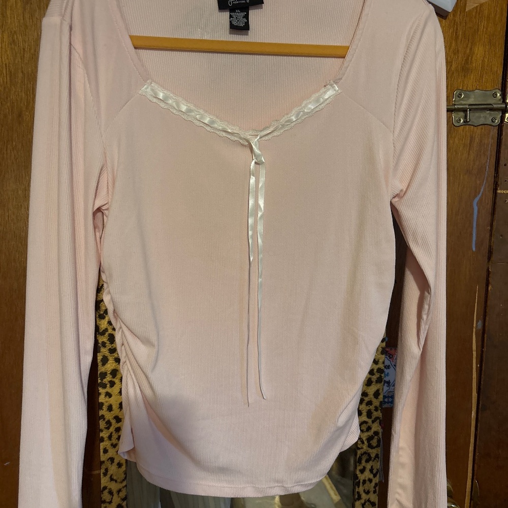 Pink long sleeve  light material top size XL